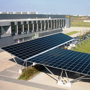 PV application project in the Solibro Industrial Park